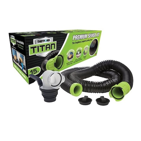 Thetford Thetford 17858 15 ft. Bilingual Titan Sewer Kit T6H-17858
